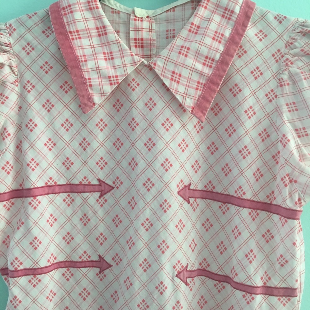 30s pink pastel plaid juniors swing mini dress